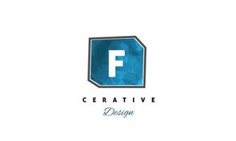 f alfabet ontwerp vector met water kleur borstel icoon creatief modern modieus logo Aan wit achtergrond