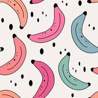schattig kleurrijk abstract banaan naadloos vector patroon achtergrond illustratie