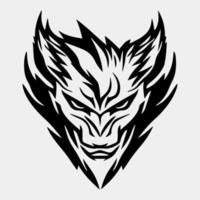 weerwolf hoofd tribal tatoeëren silhouet vector