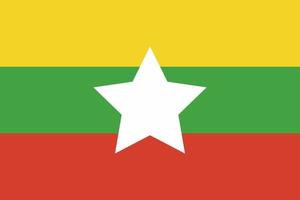 Birma Myanmar officieel vlag vrij vector