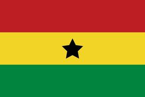 Ghana officieel vlag vrij vector