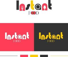 ogenblik voedsel logo, logo voor een restaurant, restaurant logo, voedsel bedrijf logo vector