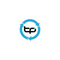 tpi brief modern bedrijf logo ontwerp vector