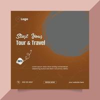 premie vector sociaal media advertentie post tour en reizen