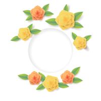 3D Floral Papercraft vectorillustratie vector