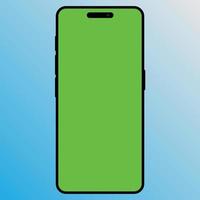 iphone 14 pro max. hoogte groen scherm vector