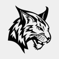 wild lynx hoofd vector logo ontwerp silhouet