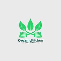 biologisch keuken restaurant embleem, gezond keuken voedsel logo vector