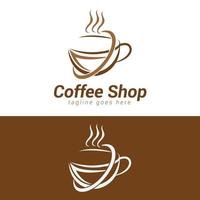 koffie kop logo, geschikt voor koffie en thee winkel. vector