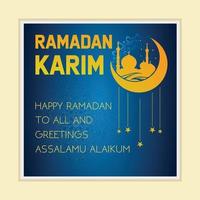 Ramadan karim sociaal media poster ontwerp vector