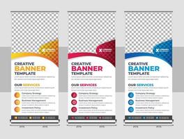 sjabloon voor zakelijke roll-up banner vector