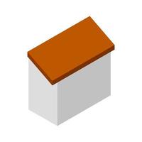 isometrische huis op witte achtergrond vector