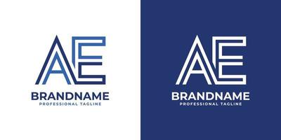 brief ae lijn monogram logo, geschikt voor ieder bedrijf met ae of ea initialen. vector