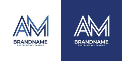 brief ben lijn monogram logo, geschikt voor ieder bedrijf met ben of ma initialen. vector