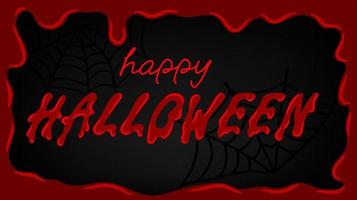 gelukkig halloween ontwerp met handgeschreven bloederig tekst vector