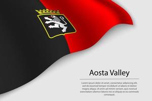 Golf vlag van aosta vallei is een regio van Italië. vector