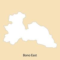 hoog kwaliteit kaart van bono oosten- is een regio van Ghana vector