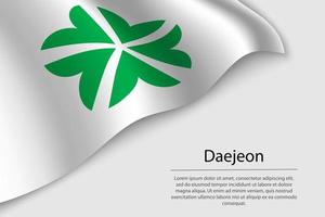 Golf vlag van daejeon is een staat van zuiden Korea. vector