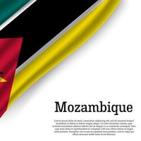 golvend vlag van Mozambique vector