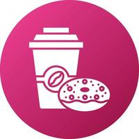 koffie donut icoon stijl vector