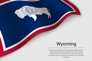 Golf vlag van Wyoming is een staat van Verenigde staten. vector