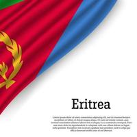 golvend vlag van eritrea vector