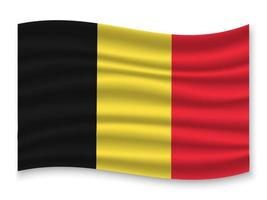 3d golvend vlag . vector illustratie