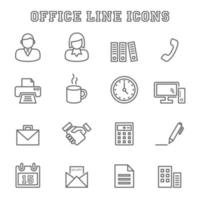 office lijn pictogrammen vector