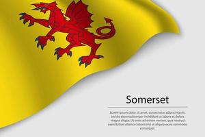Golf vlag van Somerset is een provincie van Engeland. banier of lint vector