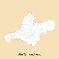 hoog kwaliteit kaart van ain temouchent is een provincie van Algerije vector