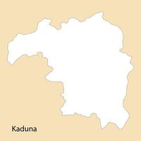 hoog kwaliteit kaart van kaduna is een regio van Nigeria vector