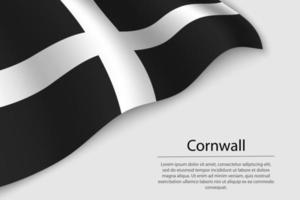 Golf vlag van Cornwall is een provincie van Engeland. banier of lint vector