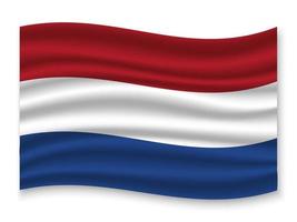 3d golvend vlag . vector illustratie