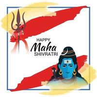 vectorillustratie van een achtergrond voor happy maha shivratri. vector