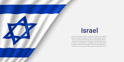 Golf vlag van Israël Aan wit achtergrond. vector