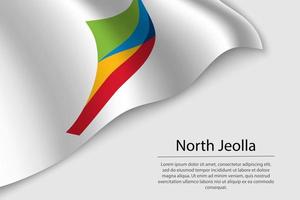 Golf vlag van noorden jeolla is een staat van zuiden Korea. vector