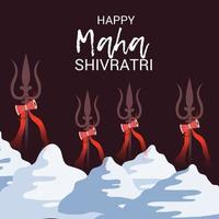 vectorillustratie van een achtergrond voor happy maha shivratri. vector