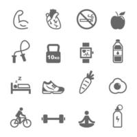 gezonde en fitness pictogrammen vector