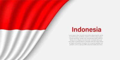 Golf vlag van Indonesië Aan wit achtergrond. vector