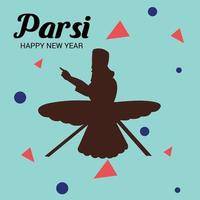 illustratie van een achtergrond voor parsi nieuwjaar. vector