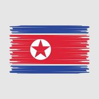 noorden Korea vlag borstel vector