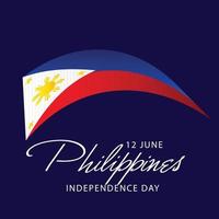 vectorillustratie van een achtergrond voor de onafhankelijkheidsdag van de Filipijnen. vector