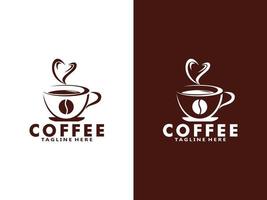 liefde koffie logo ontwerp sjabloon, vector koffie logo voor koffie winkel en ieder bedrijf verwant naar koffie.