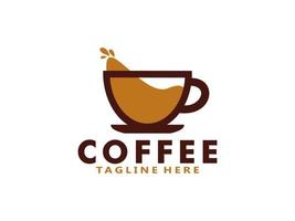 koffie logo ontwerp sjabloon, vector koffie logo voor koffie winkel en ieder bedrijf verwant naar koffie.