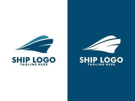 creatief schip concept logo ontwerpsjabloon vector