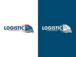 vrachtauto logo ontwerp vector. vrachtauto lading, logistiek, levering logo sjabloon vector