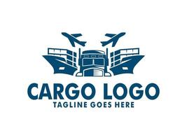 uitdrukken logistiek vervoer concept logo ontwerp sjabloon vector