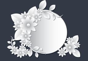 3D witte bloemen Papercraft vector