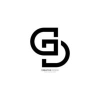 modern brief g d elegant uniek monogram logo vector