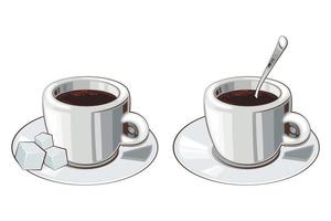 kop van koffie verzameling vector